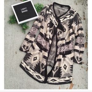 Lucky Brand Boho Knit Open Cardigan